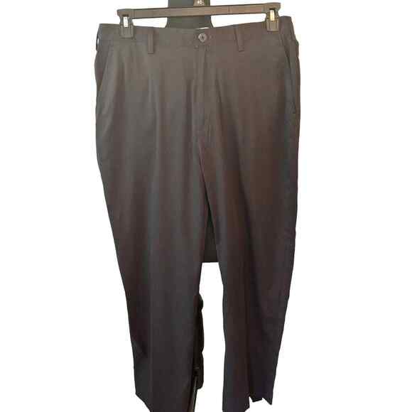 BCG Pants 34X32 Mens Black Slacks Pockets Golf Flat Front Pants - Picture 1 of 5